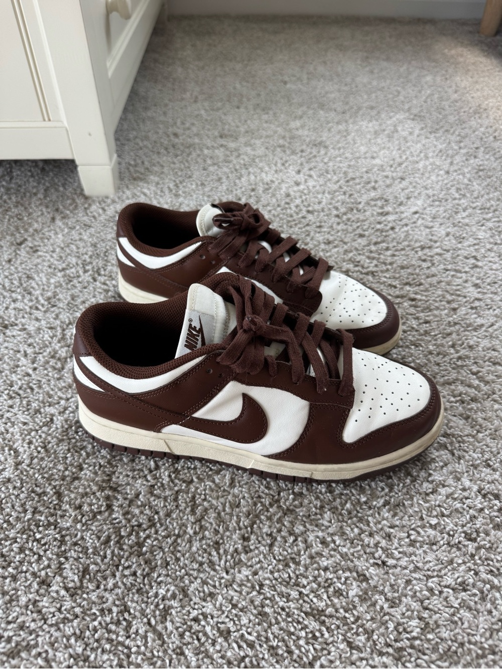 Nike Dunks in Brown and Off-White
